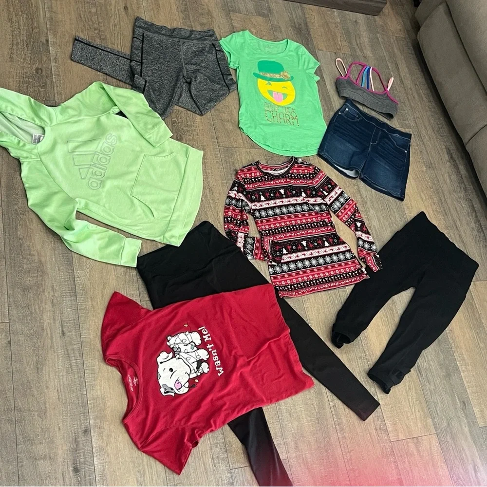 Girl Size 14/16 Clothing Bundle. Assorted Brands  Adidas, Arizona, Aero & More